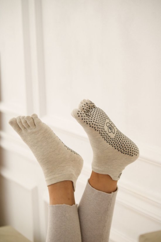 Yoga sokken antislip ecru - Lotus van Lotus — afbeelding 5