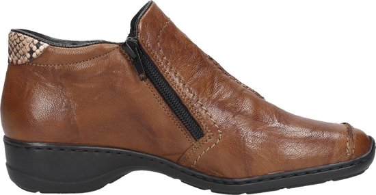 Rieker dames rits-& gesloten boot - Zwart