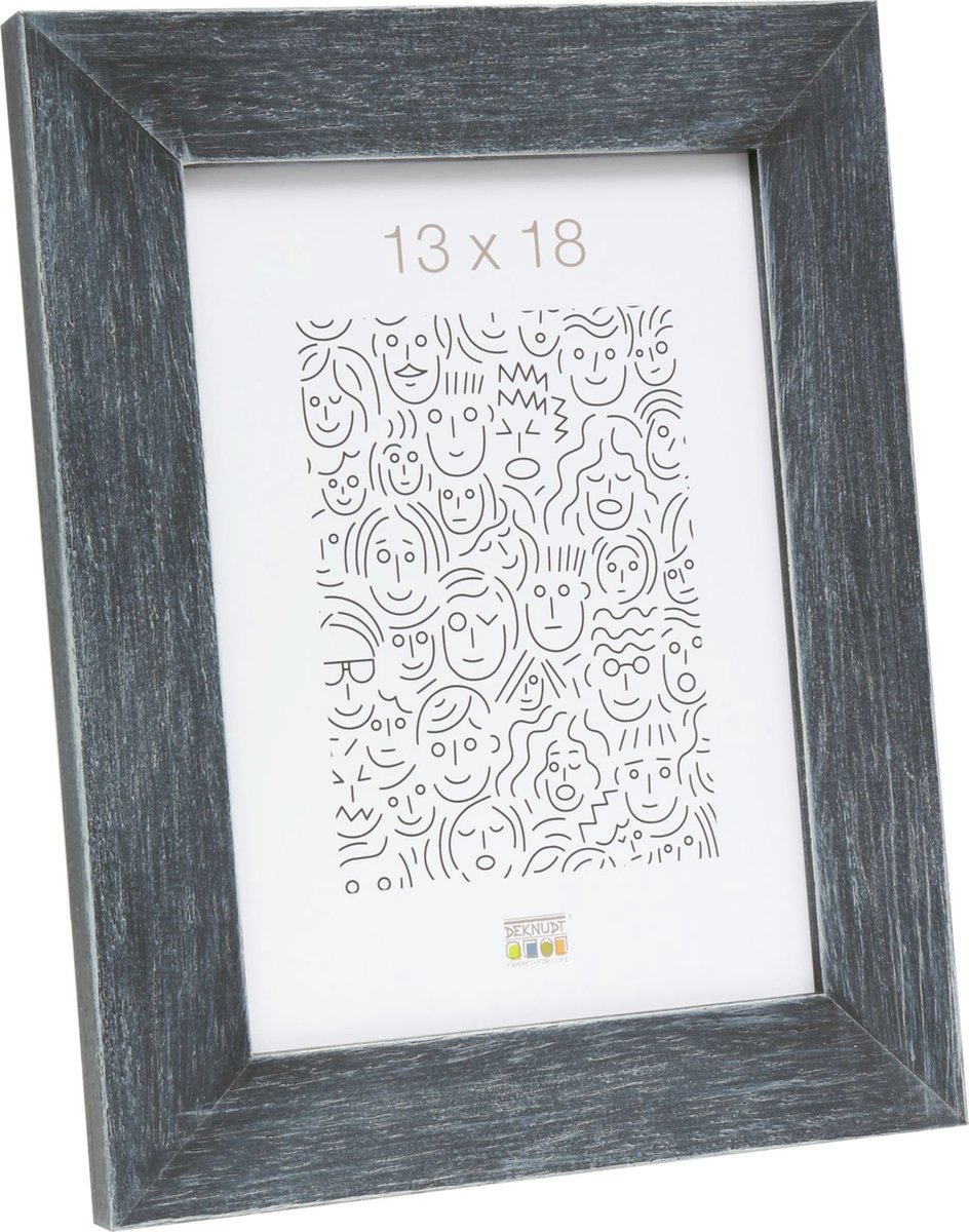 Deknudt Frames fotolijst S49BS7 - grijs geschilderd - foto 13x18 cm donkergrijs