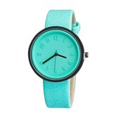 Candy Color Horloge Groen | Siliconen / Kunstleer | Ø 38 mm | Fashion Favorite