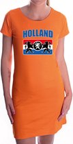Oranje fan jurkje voor dames - Holland met een Nederlands wapen - Nederland supporter - EK/ WK dress / outfit L