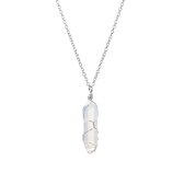 Kasey Opaliet in Crystal Wrap aan Zilverkleurige ketting - Opaliet hanger