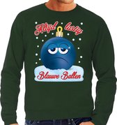 Foute Kerst trui / sweater - Altijd lastig blauwe ballen / blue balls - groen voor heren - kerstkleding / kerst outfit M