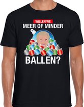 Chemise de Noël Wilders Plus ou moins boules fausses - noir - homme - T-shirt de Noël / outfit de Noël L