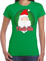 Fout Kerst shirt / t-shirt - I hate this - groen voor dames - kerstkleding / kerst outfit M
