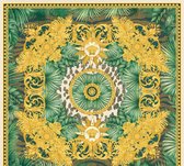 "JUNGLE" SATIJN GLANZEND MEDUSA HOOFD BEHANG | Design - groen goud wit - A.S. Création Versace 5