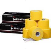 Gladiator Sports Kinesiotape - Kinesiologie Tape - Waterbestendige & Elastische Sporttape - Fysiotape - Medical Tape - 6 Rollen - Geel