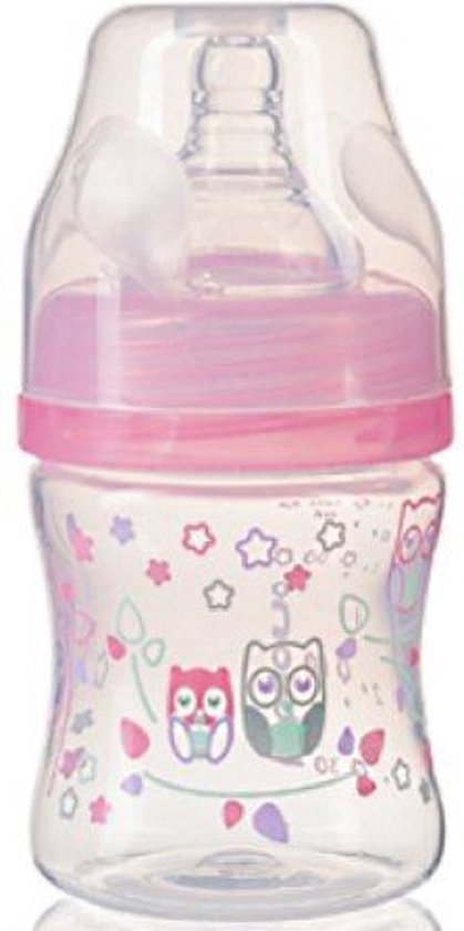 Babyflesje - Baby Ono Roze 120 ml Brede Hals Fles 402/02