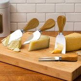 Couteaux à Couteaux à fromage - set de 4 couteaux à fromage - Bamboe - Inox -