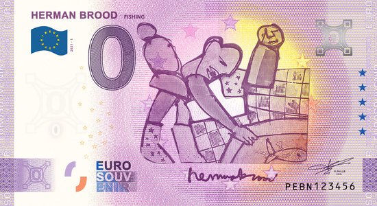 Afbeelding van het spel 0 Euro biljet 2021 - Herman Brood Fishing LIMITED EDITION