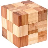 DW4Trading Puzzle Cerveau 3D en Bambou Cube 1 - 5x5 cm