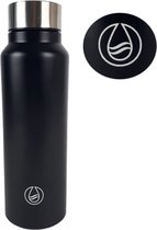 Oneiro’s Luxe Waterfles - Luxe Drinkfles Met Rietje - 750 ml - Bergner Drinkfles - Waterfles - modern design - Water Bottle - Motivatie Waterfles met Tijdmarkeringen - Grote - Gallon