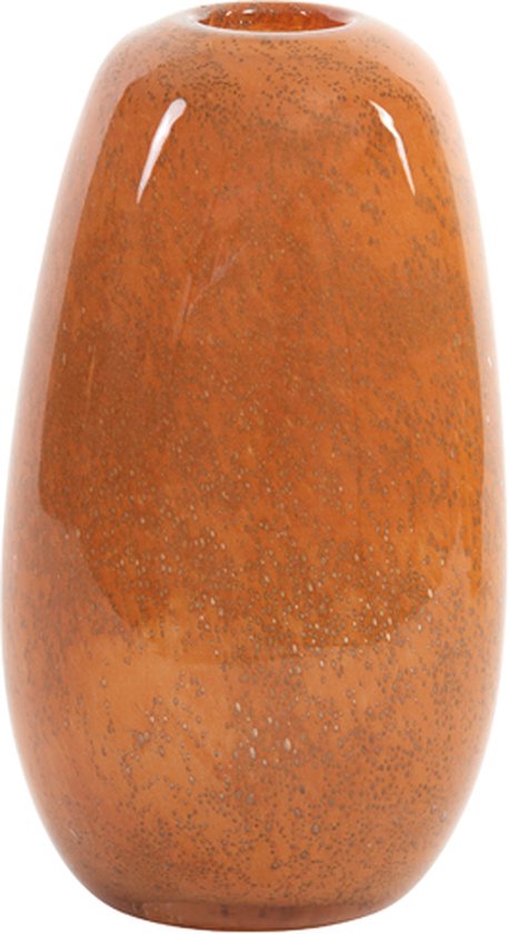 Light&living Vase Ø16,5x29,5 cm TOMMY verre orange foncé+paillettes