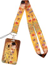 Badgehouders - pashouder met keycord Gustav Klimt - uitschuifbaar - sleutels en passen - telefoonkoord