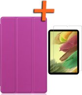Coque Samsung Tab S6 Lite avec protection d'écran Book Case Cover - Coque Hardcover Samsung Galaxy Tab S6 Lite avec protection d'écran - Violet
