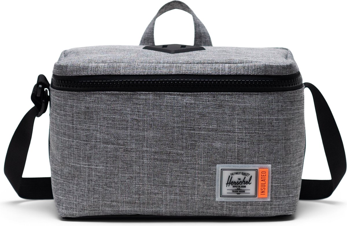 Insulated | Heritage Cooler - Raven Crosshatch / Koeltas - 100% gerecycleerd materiaal / lekvrij, met handvat en ruimte om 6 blikjes koel te houden / Beperkte Levenslange Garantie / Grijs