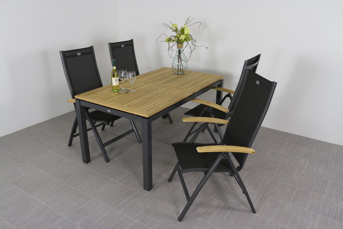 Hartman tuinset Sonata tuintafel 160 cm. - Roma tuinstoelen – foto 6