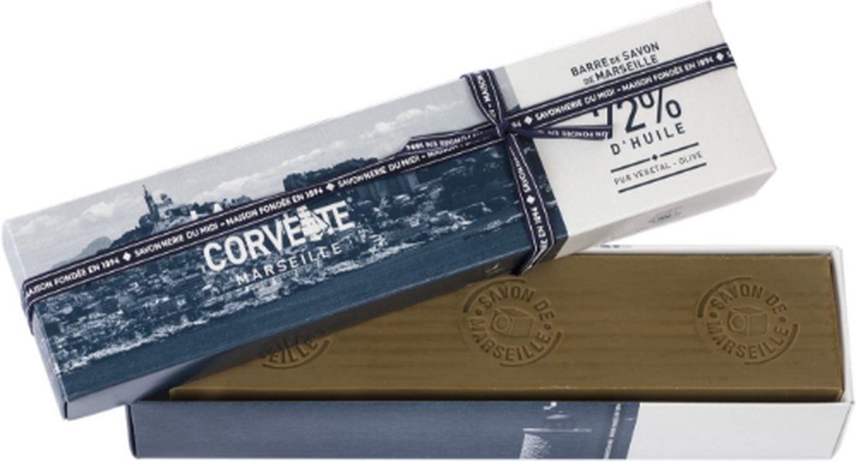 La Corvette Marseille-blok 900 gram in cadeauverpakking-giftset-vegan-100% natuurlijk