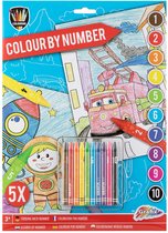 Grafix - Kleuren Op Nummer - Voertuigen - sinterklaas - kerst - speelgoed