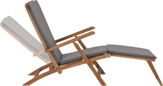 Kussen voor ligstoel TOSCANA/JAVA/AMANTEA PREMIUM 189 x 58 cm lichtgrijs