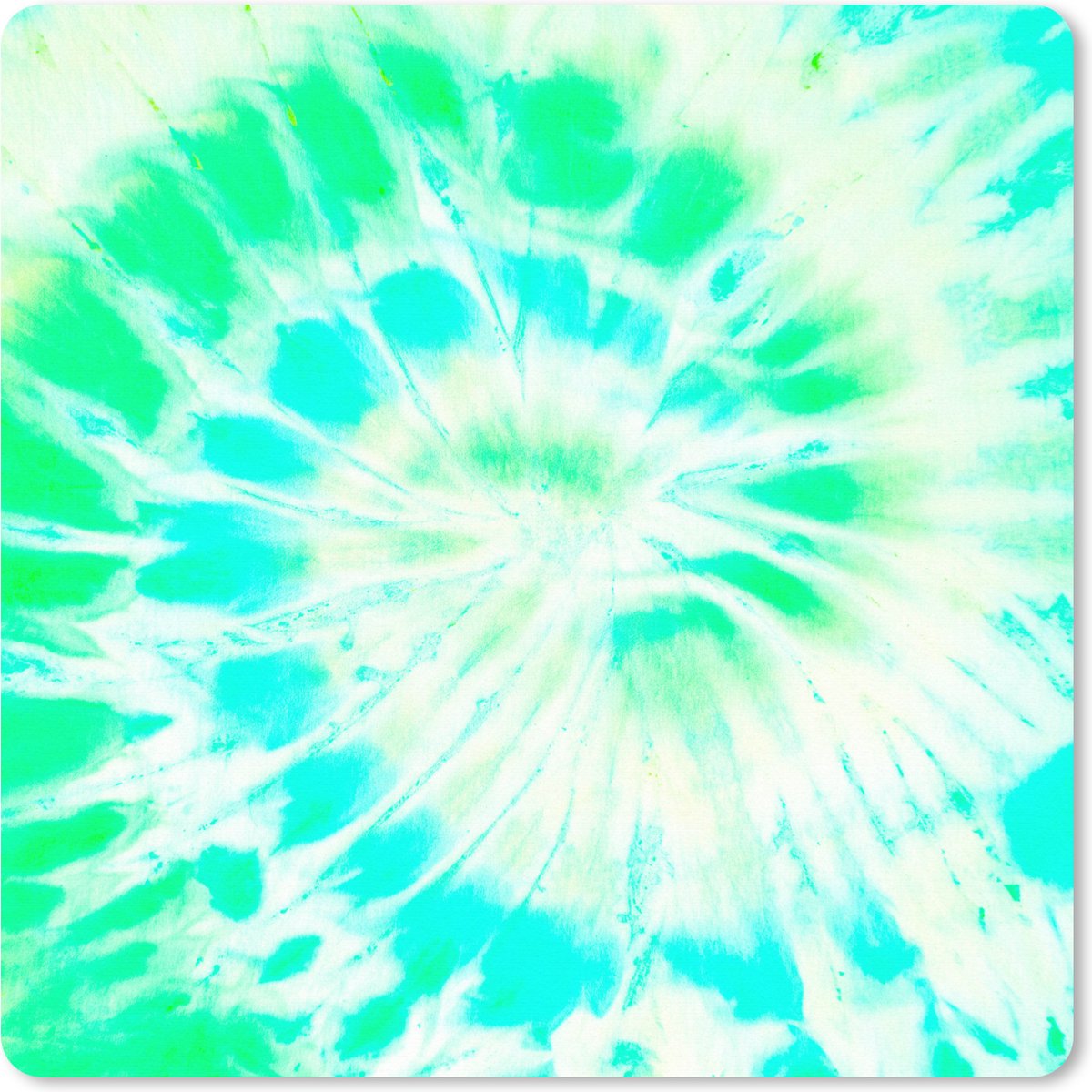 Muismat XXL 60x60 cm - Bureau onderlegger - Bureau mat Zomer - Tie dye - Blauw - Bureaumat - Gaming mousepad xl - Bureaulegger groot - Computer deskmat