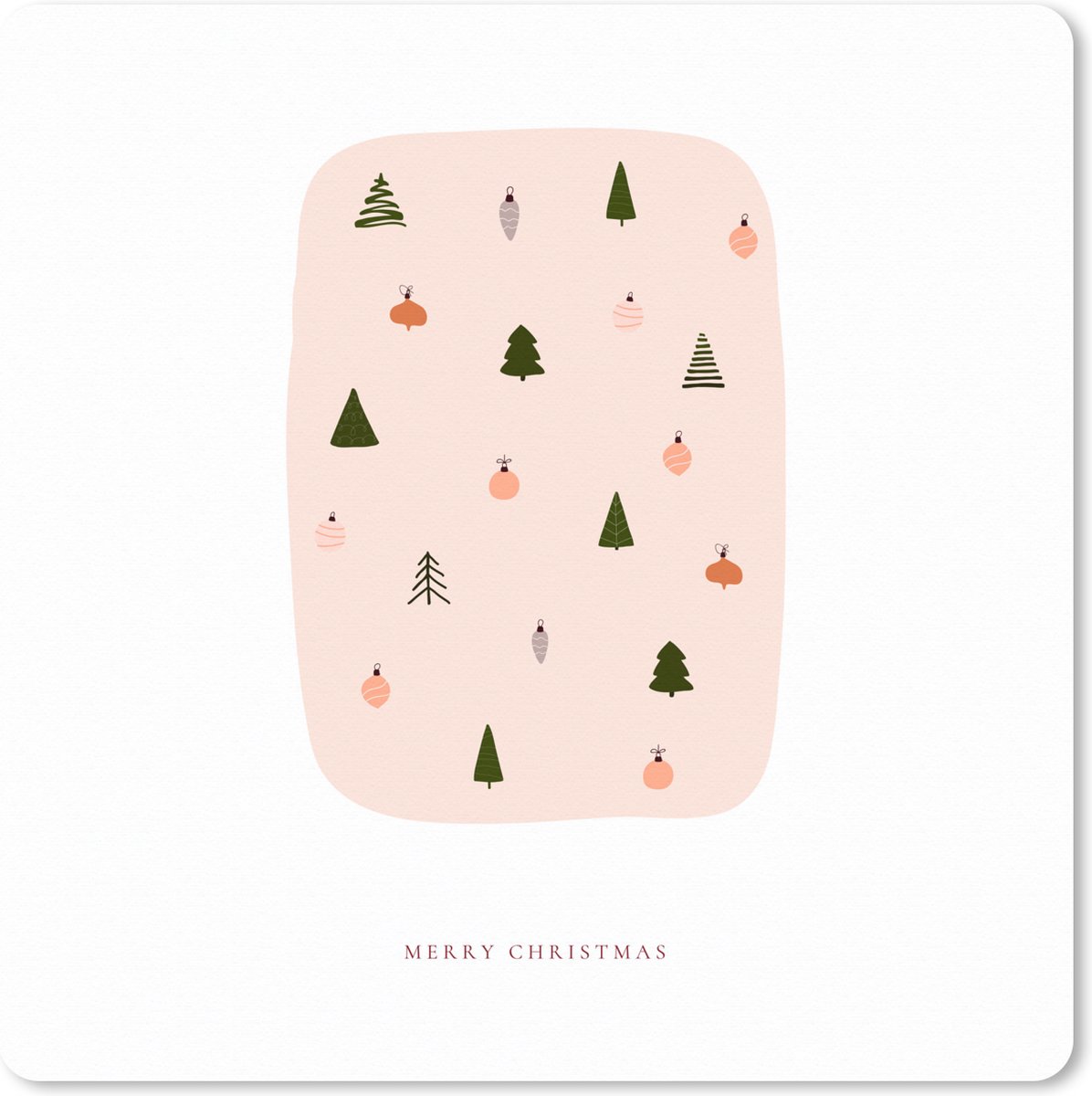 Muismat XXL 60x60 cm - Bureau onderlegger - Bureau mat Kerstbomen - Kerstballen - Quote - Bureaumat - Gaming mousepad xl - Bureaulegger groot - Computer deskmat - Kerst - Cadeau - Kerstcadeau voor mannen en voor vrouwen