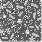 Muismat XXL - Bureau onderlegger - Bureau mat - Patronen - Kerstmis - Decoratie - 60x60 cm - XXL muismat - Kerst - Cadeau - Kerstcadeau voor mannen en voor vrouwen