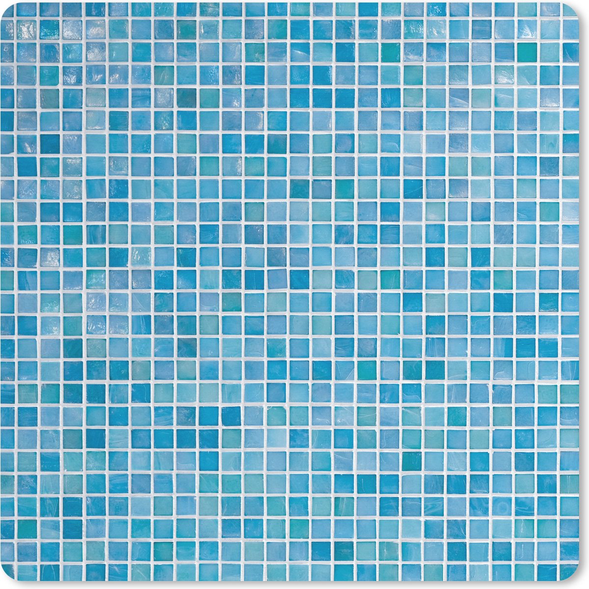 Muismat XXL 50x50 cm - Bureau onderlegger - Bureau mat Tegel - Muren - Blauw - Bureaumat - Gaming mousepad xl - Bureaulegger groot - Computer deskmat