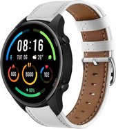 Strap-it Smartwatch bandje leer - geschikt voor Xiaomi Mi Watch / Xiaomi Watch S1 / Watch S1 Pro / Watch 2 Pro - Active - strak zwart