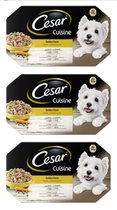 3x Cesar Cuisine Kuipje in Saus Multipack - Hondenvoeding - 600g