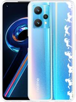 Realme 9 Pro Hoesje Horses in Motion - Wit - Designed by Cazy