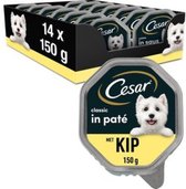 14x Cesar Classic Kuipje Paté Kip - Hondenvoeding - 150g