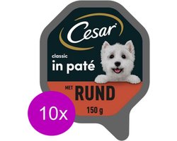 10x Cesar Classic Kuipje Paté Rund - Hondenvoeding - 150g