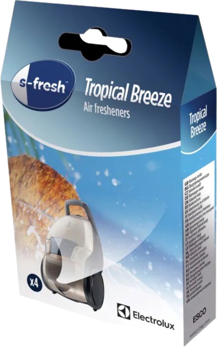 AEG - S-Fresh - Geurkorrels - Tropical Breeze (geur) - Air Freshners - Geurparels - 4 Zakjes