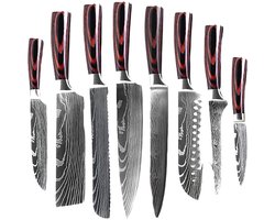 Nolad® Professionele Keukenmessen - 8-delige Messenset - japanse messen - Messensets