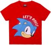 Sonic the Hedgehog t-shirt - rood - Maat 128 / 8 jaar