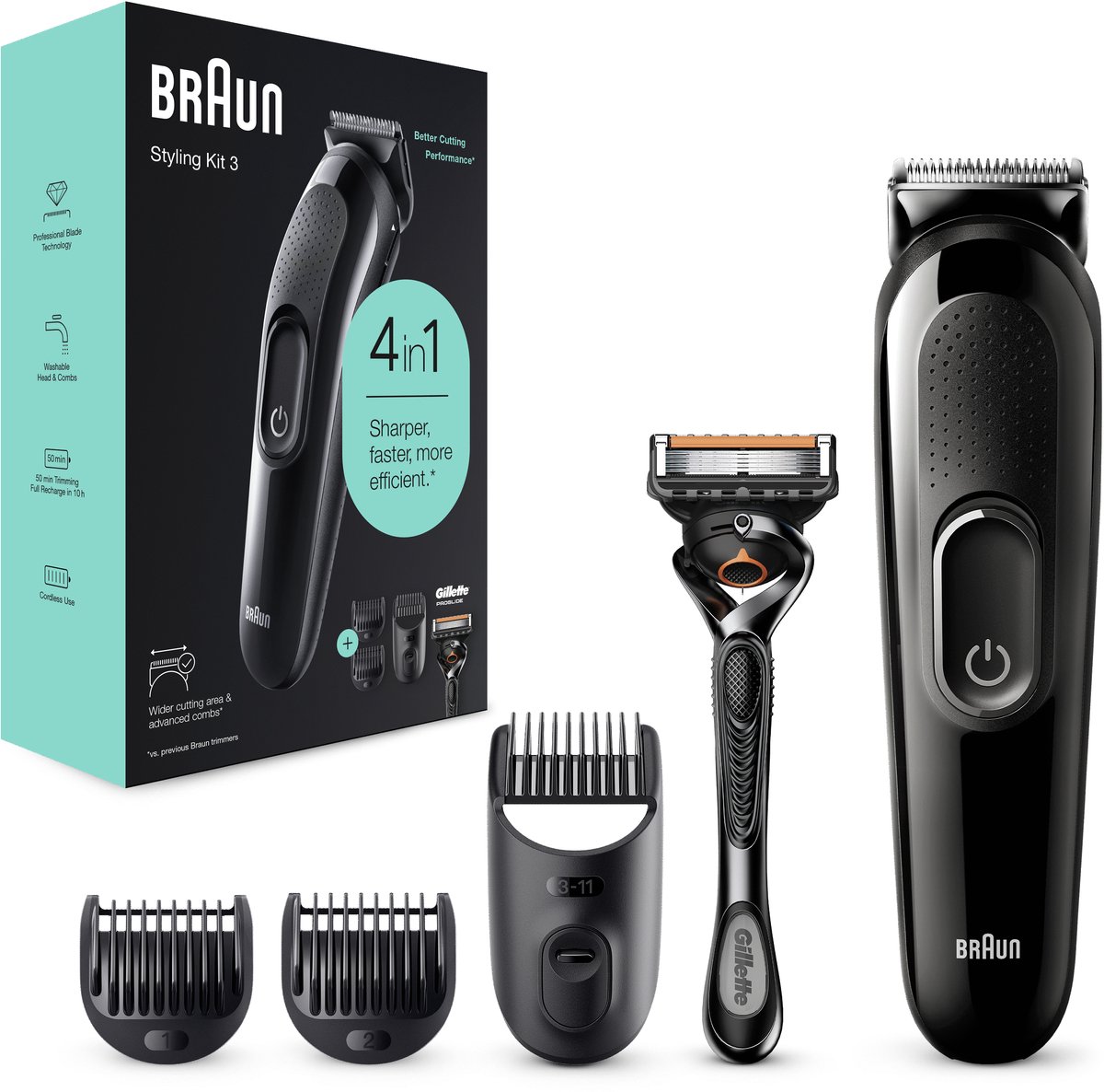 Braun Multigroomer 3 SK3300 5-in-1 Baardtrimmer Voor Mannen Haartrimmer Voor Gezicht Haar