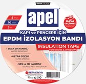APEL Isolatiestrip - EPDM Rubber - Insulation Tape - Zelfklevende - Voor Ramen/Deuren/Kozijnen Afdichting10mm X 5m -zwart