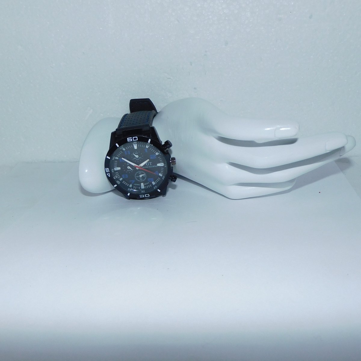 Hetty'S - Grand Touring - sport horloge - zwart met rubber band