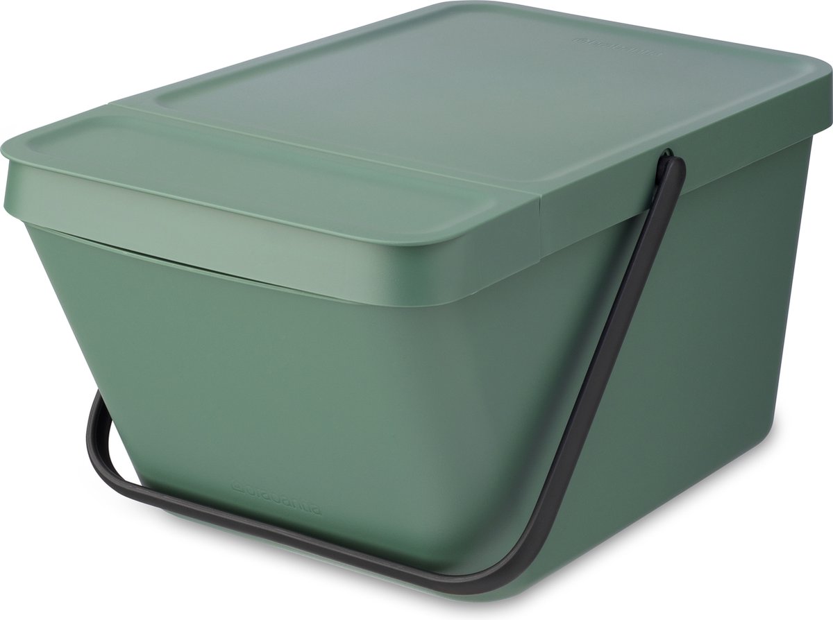 Goedkoopste Brabantia Sort & Go Prullenbak Stapelbaar - 20 liter - Fir Green