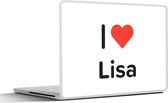 Laptop sticker - 12.3 inch - I love - Lisa - Meisje - 30x22cm - Laptopstickers - Laptop skin - Cover