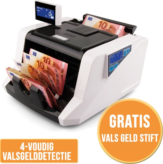 SCANNUM - Biljettelmachine - 4-Voudig Valsgelddetectie - 1000 Biljetten/minuut - Geldteller - Geldtelmachine - Geld Teller