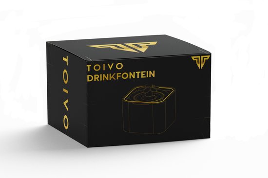 Toivo Drinkfontein - Wit / Grijs - 2,5 Liter- Fluisterstil - Incl. 4 filters en cleaning tool - Waterfontein - Katten - Drinkfontein Kat - Poezen - Dieren drinkbakken