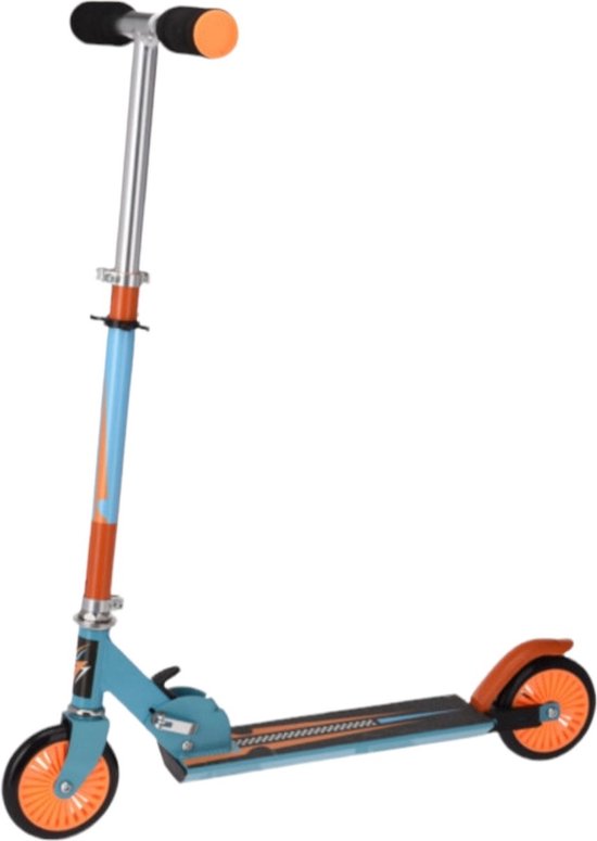 XQ Max Step inklapbaar met voetrem blauw en oranje