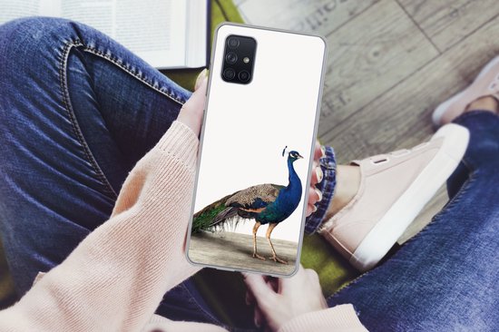 Coque Samsung Galaxy A51 - Paon - Ressorts - Vogel - Enfants - Garçons - Filles - Coque de téléphone en Siliconen
