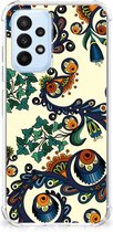 Telefoontas Geschikt voor Samsung Galaxy A23 Shockproof Case met doorzichtige rand Barok Flower