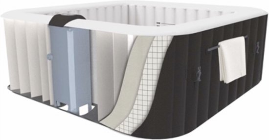 Porgeel Opblaasbare Hot Tub Cover 53 In Vierkante Hot Tub Behuizing met