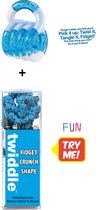 Tangle & Twiddle Toys - Fidget COMBO 2-Pack - Fidget Toy voor kinderen en volwassenen - Fidget Toy voor school - Cadeau voor tieners en volwassenen - Kleuren variëren