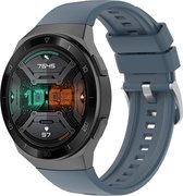 Siliconen Smartwatch bandje - Geschikt voor Huawei Watch GT 2e siliconen bandje - grijsblauw - Strap-it Horlogeband / Polsband / Armband - GT2E