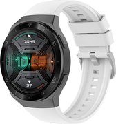 Siliconen Smartwatch bandje - Geschikt voor Huawei Watch GT 2e siliconen bandje - wit - Strap-it Horlogeband / Polsband / Armband - GT2E